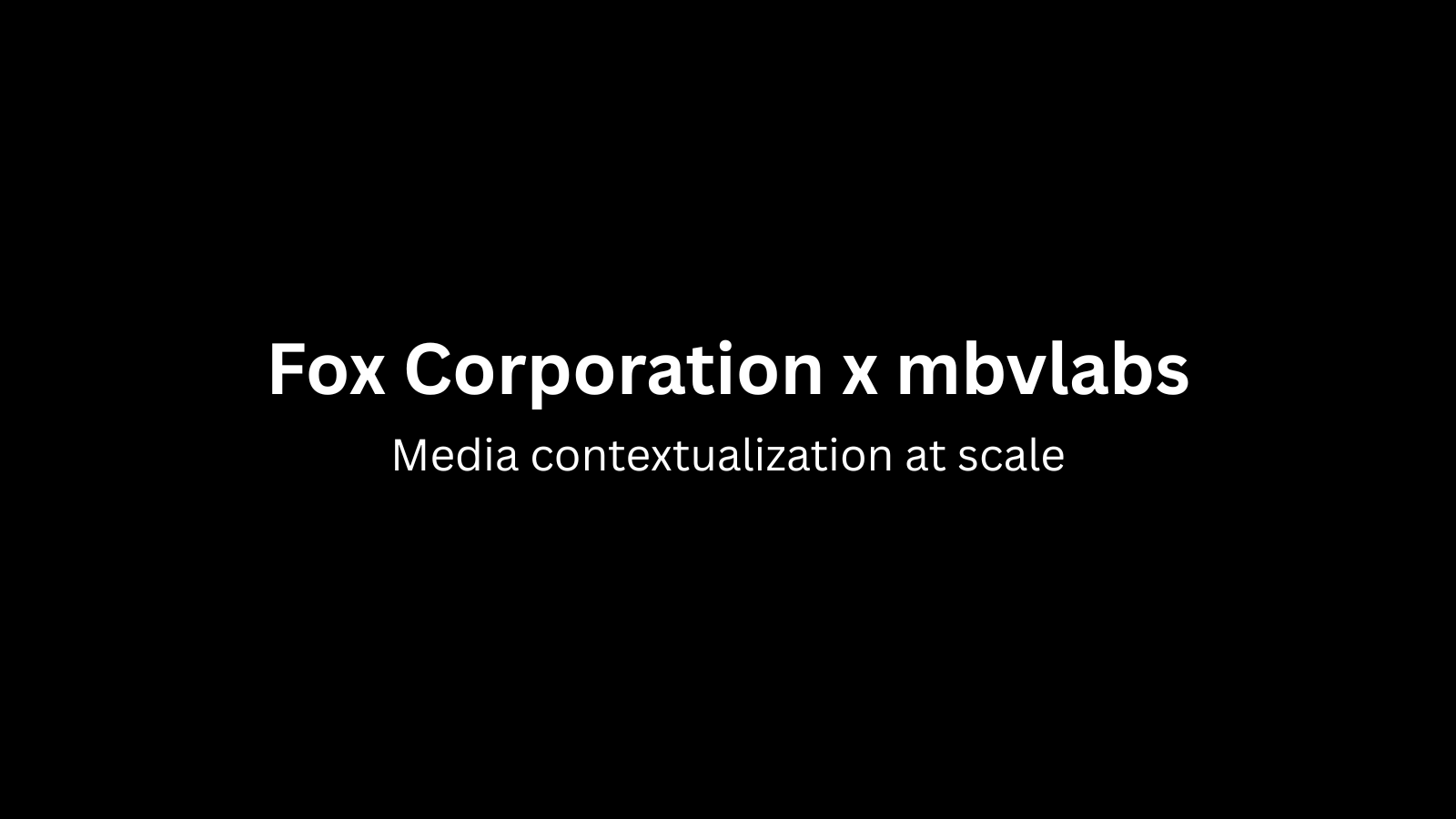 Media contextualization platform for Fox Atlas